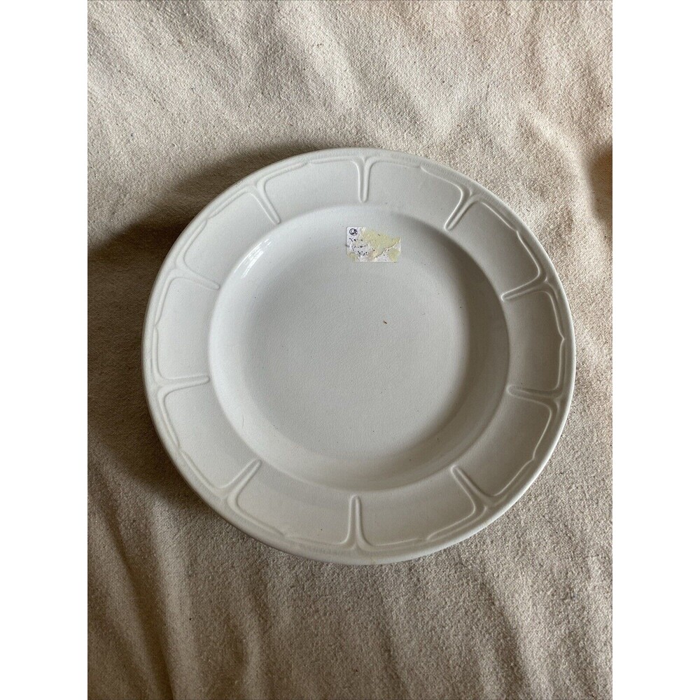 Antique white ironstone 1860 10.5” Dinner Plate